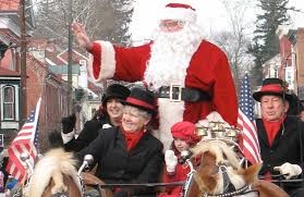 Here comes Santa Claus to an Antietam Christmas.