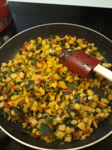 veggies in skillet