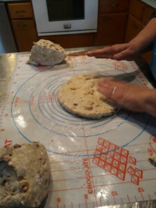 making Fig-Walnut Cheese  Scones